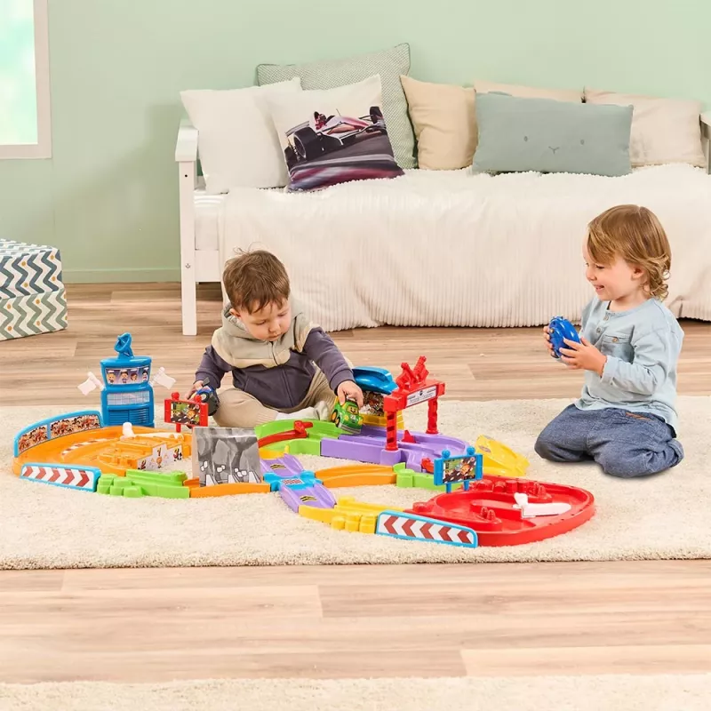 VTech Tut Tut Baby Flitzer 570004 – interaktīva rotaļu auto trase ar grūšanas mašīnām
