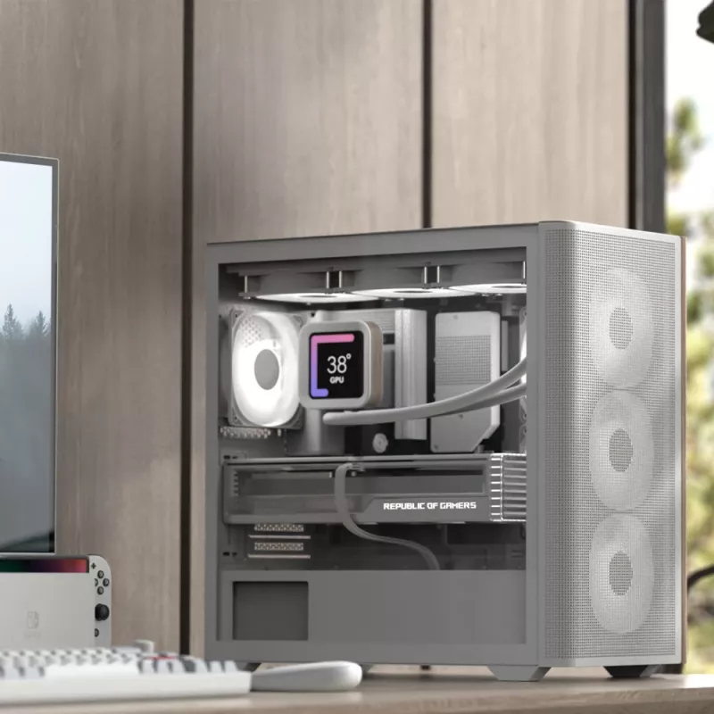 Mini Tornis PC Aerocool D301A Melns Koka Akcents ATX Barošanas Avots