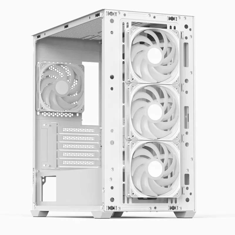 Aerocool D301A Mini Tower Balts, Koka Akcenti