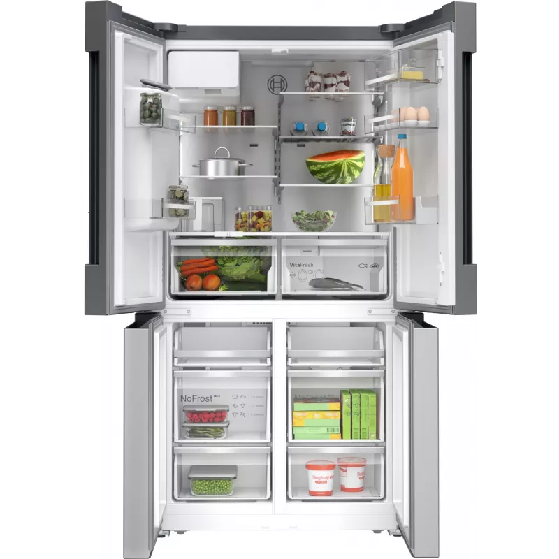 Bosch Serie 6 KFI96APEA sānu-sānu ledusskapis Brīvstāvošs 574 L Brūss tērauds