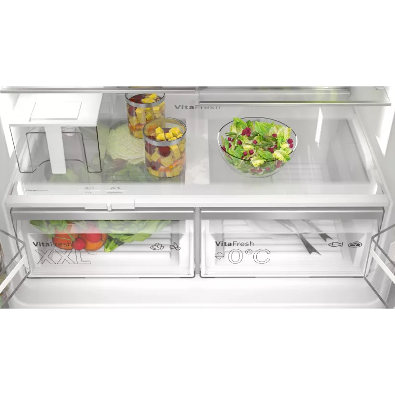 Bosch Serie 6 KFI96APEA sānu-sānu ledusskapis Brīvstāvošs 574 L Brūss tērauds