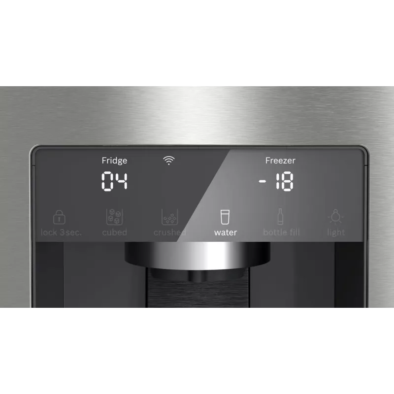 Bosch Serie 6 KFI96APEA sānu-sānu ledusskapis Brīvstāvošs 574 L Brūss tērauds