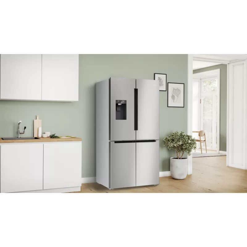 Bosch Serie 6 KFI96APEA sānu-sānu ledusskapis Brīvstāvošs 574 L Brūss tērauds
