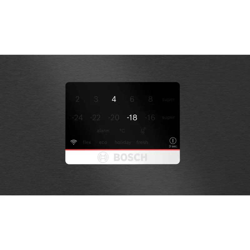 Bosch Serie 8 KGP86AXB0N ledusskapis ar saldētavu, brīvi stāvošs, 621 L, melns, nerūsējošs tērauds