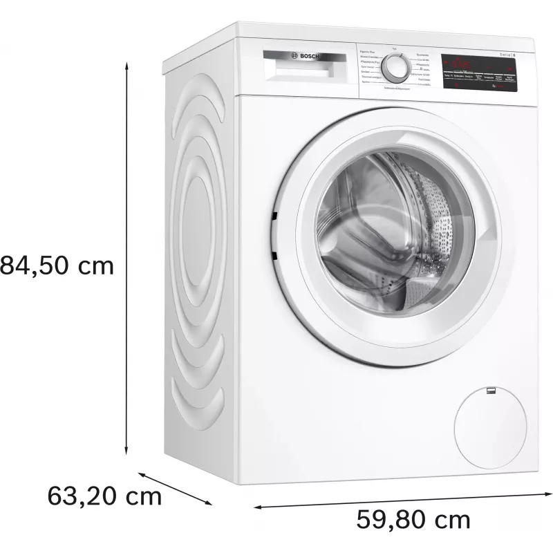 Bosch Serie 6 WUU28T22 veļas mazgājamā mašīna, priekšējā ielāde, 9 kg, 1351 apgr./min, balta