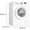 Bosch Serie 2 WGE02420 veļas mazgājamā mašīna, priekšējā ielāde, 7 kg, 1351 apgr./min, balta
