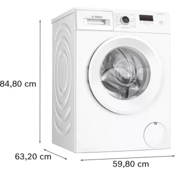 Bosch Serie 2 WGE02420 veļas mazgājamā mašīna, priekšējā ielāde, 7 kg, 1351 apgr./min, balta