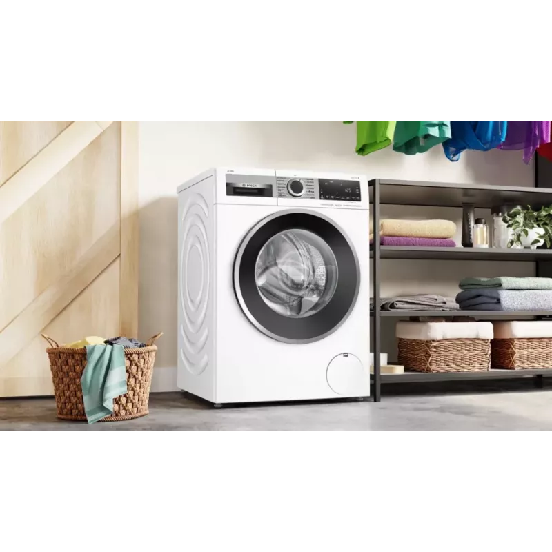 Bosch Serie 6 WGG244F40 veļas mazgājamā mašīna, priekšējā ielāde, 9 kg, 1351 RPM, balta