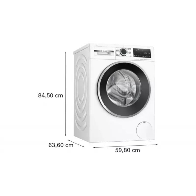 Bosch Serie 6 WGG244F40 veļas mazgājamā mašīna, priekšējā ielāde, 9 kg, 1351 RPM, balta
