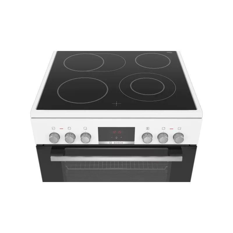 Bosch Serie 4 HKR39C220 brīvi stāvoša plīts ar keramikas virsmu, balta