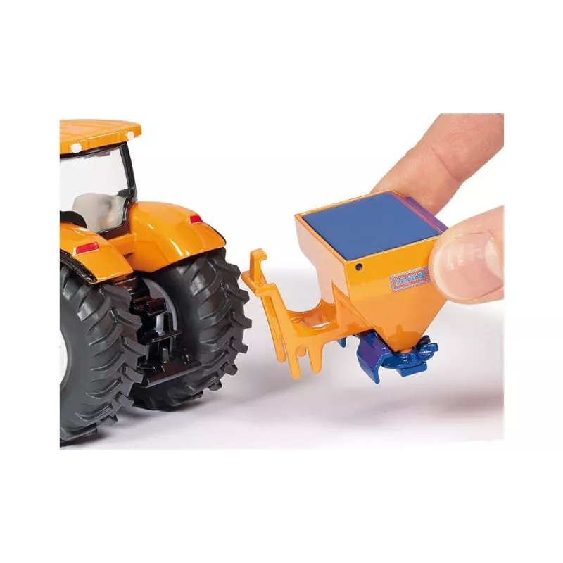 Siku Traktors ar arklu un sāls kaisītāju, 1:50