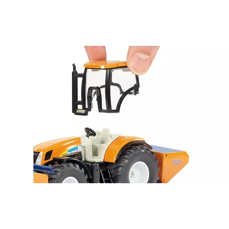 Siku Traktors ar arklu un sāls kaisītāju, 1:50