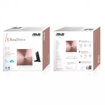Ārējais DVD rakstītājs ASUS SDRW-08U5S-U, DVD Super Multi DL, rozā