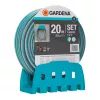 Gardena pie sienas stiprināms šļūtenes turētājs ar Classic šļūteni 13 mm (1/2"), 20 m, pelēks/tirkīza
