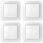 Sienas slēdžu komplekts 4 gab. Bosch Smart Home viedajiem izpildmehānismiem, balts