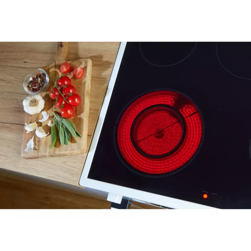 Gorenje GEC6C40WD Brīvstāvoša plīts ar keramikas virsmu, 71 L cepeškrāsns, melna/balta