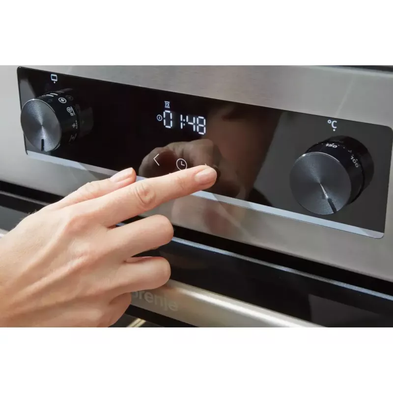 Gorenje GEC6C40WD Brīvstāvoša plīts ar keramikas virsmu, 71 L cepeškrāsns, melna/balta