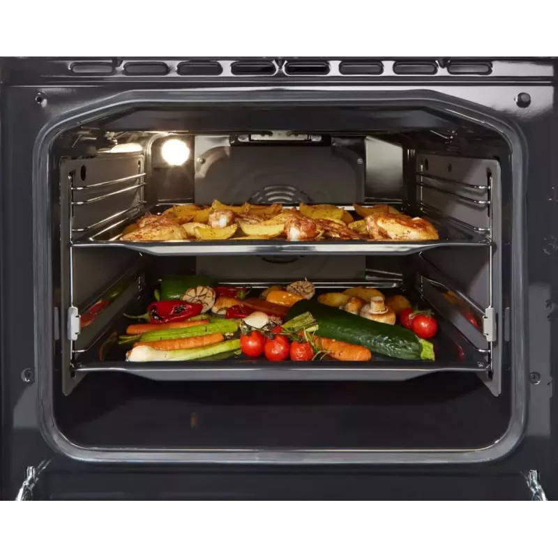 Gorenje GEC6C40WD Brīvstāvoša plīts ar keramikas virsmu, 71 L cepeškrāsns, melna/balta