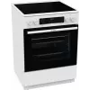 Gorenje GEC6C40WD Brīvstāvoša plīts ar keramikas virsmu, 71 L cepeškrāsns, melna/balta