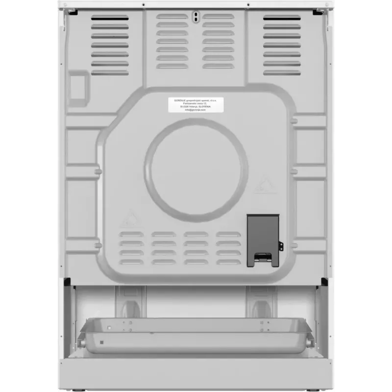 Gorenje GEC6C40WD Brīvstāvoša plīts ar keramikas virsmu, 71 L cepeškrāsns, melna/balta
