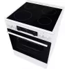 Gorenje GEC6C40WD Brīvstāvoša plīts ar keramikas virsmu, 71 L cepeškrāsns, melna/balta