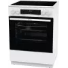 Gorenje GEC6C40WD Brīvstāvoša plīts ar keramikas virsmu, 71 L cepeškrāsns, melna/balta