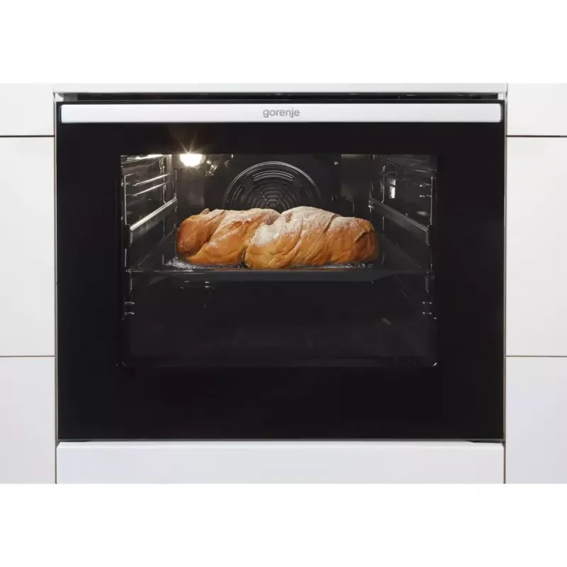Gorenje GEC6C40WD Brīvstāvoša plīts ar keramikas virsmu, 71 L cepeškrāsns, melna/balta