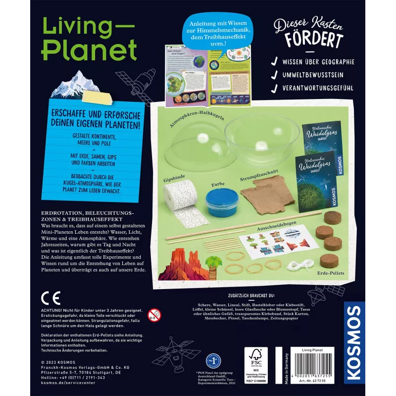 Kosmos Living Planet eksperimentu komplekts, Ekoloģija, 7+ gadi