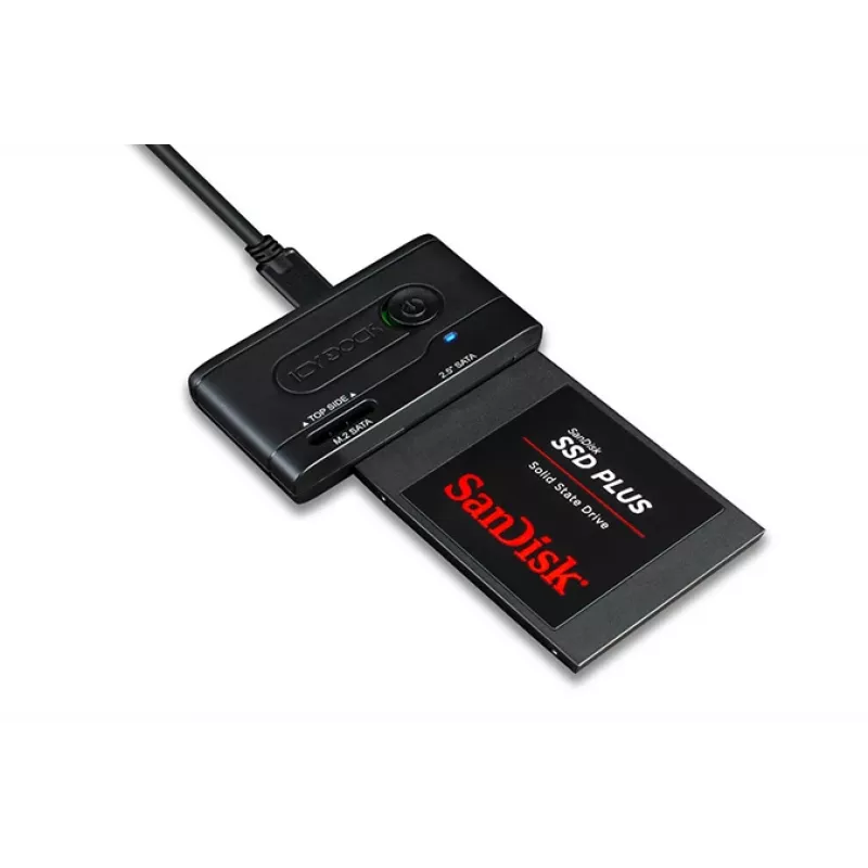 ICY BOX EZ-Adapter - 2.5 collu un M.2 SATA cietā diska/SSD adapteris uz USB 3.2 Gen 1