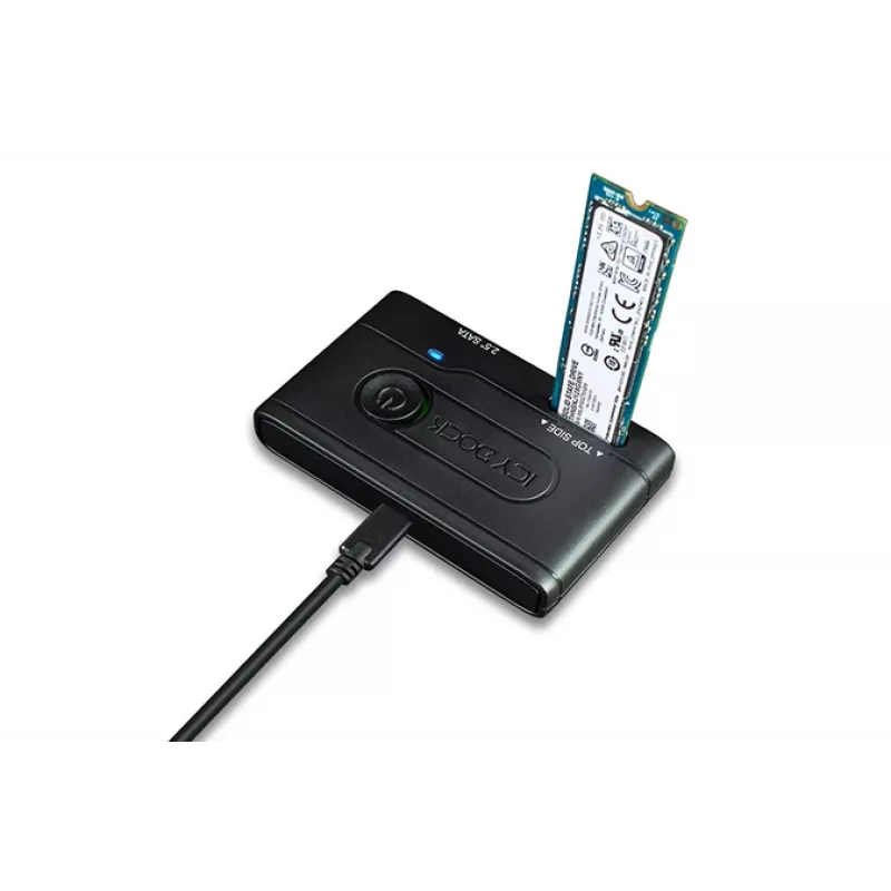 ICY BOX EZ-Adapter - 2.5 collu un M.2 SATA cietā diska/SSD adapteris uz USB 3.2 Gen 1