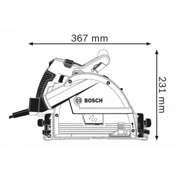 Bosch 0 601 675 001 rokas ripzāģis 165 mm 6250 RPM 1400 W