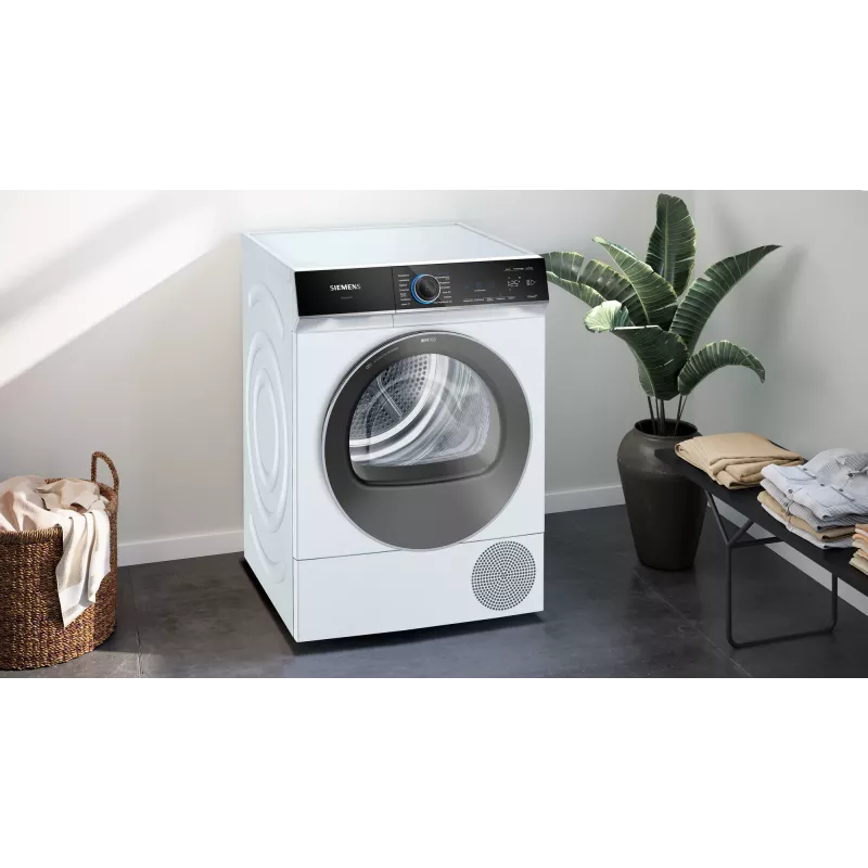 Siemens iQ700 WQ45B2B40 brīvi stāvošs veļas žāvētājs Front-load 9 kg Balts