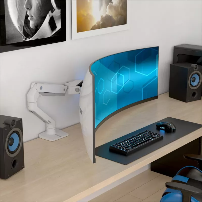 ERGOTRON HX Galda monitora roka ar VHD pagriezienu - balta