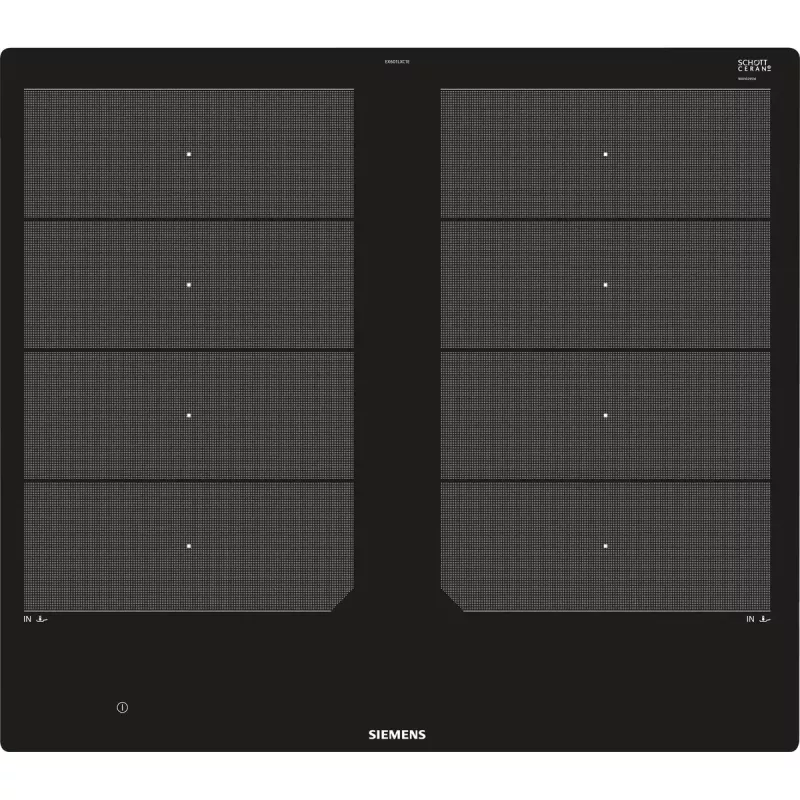Siemens EX601LXC1E iebūvējamā indukcijas plīts virsma, melna, 4 zonām