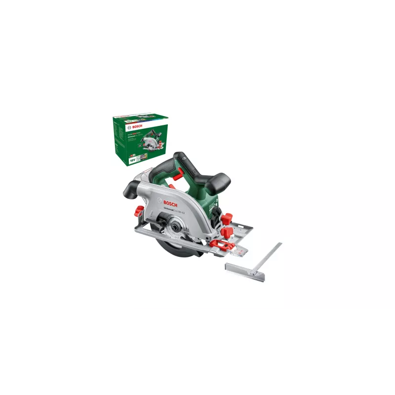 Bosch UniversalCirc 18V-53 akumulatora diskveida zāģis, 18 V, 160 mm zāģa asmens, griešanas dziļums 53 mm, bez akumulatora un lādētāja, zaļš/melns