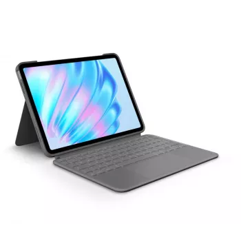 LOGITECH Combo Touch iPad Air 11in 5. paaudzei Oksfordas Pelēks Qwertz Deutsch