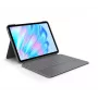 LOGITECH Combo Touch iPad Air 11in 5. paaudzei Oksfordas Pelēks Qwertz Deutsch