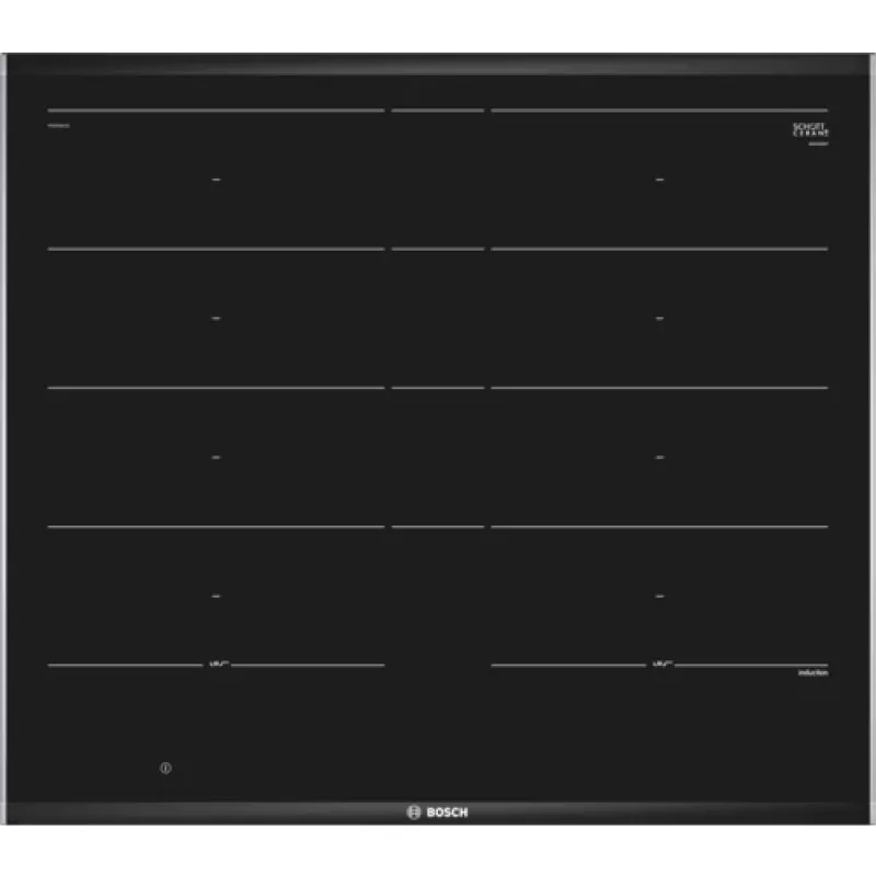 Bosch Serie 8 PXY675DC1E indukcijas plīts virsma, melna, iebūvējama, 4 zonas