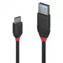 Lindy 1m USB 3.2 Type A uz C kabelis, 10Gbps, Black Line