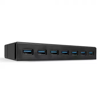 Lindy 7 Portu USB 3.0 Hubs ar ātrās uzlādes BC 1.2