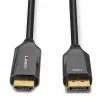 Lindy 2m aktīvs DisplayPort 1.4 uz HDMI 8K60 kabelis, 2 m, HDMI A tipa (standarta), DisplayPort, tēviņš, tēviņš, taisns