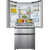 Ledusskapis Hisense RF540N4SBI2 BK770, French door, pelēks, ar skārienekrānu, Total No Frost, 60 cm