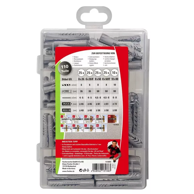 Fischer MEISTER-BOX UX/UX R stiprinājuma enkuru komplekts