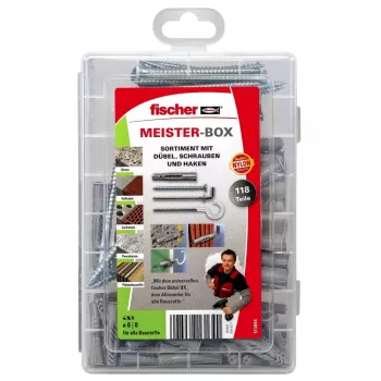Fischer MEISTER-BOX UX 75 gab. skrūvju un dībeļu komplekts