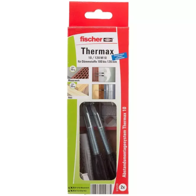 Fischer 512173 termoizolācijas stiprinājumu komplekts (2 gab.)