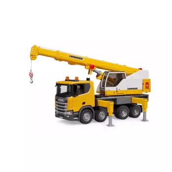 BRUDER SCANIA Super 560R Liebherr Celtnis
