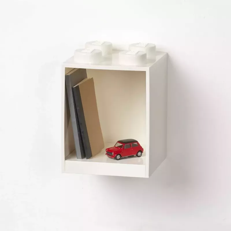 Plaukts Room Copenhagen LEGO Brick 4 Shelf Balts 41141735 – sienas stiprinājuma LEGO saderīgs displeja plaukts