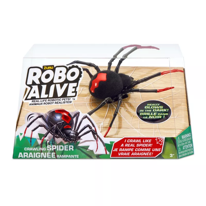 Robo Alive Rāpojošais Zirneklis Tumsā Spīdoša Robota Rotaļlieta ZURU