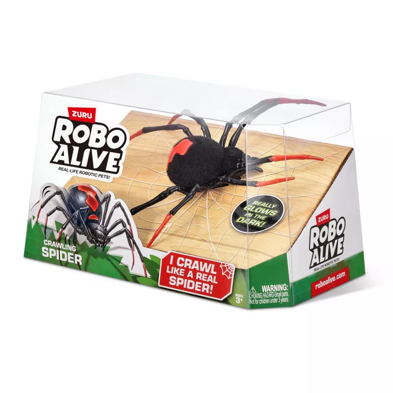 Robo Alive Rāpojošais Zirneklis Tumsā Spīdoša Robota Rotaļlieta ZURU