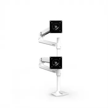 ERGOTRON LX Divkāršā statņa monitors, garā statne (balta)